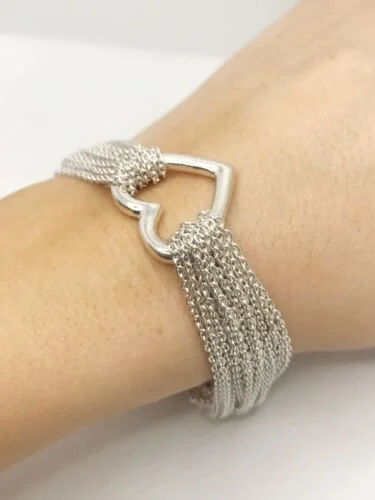 Tiffany mesh sales heart bracelet